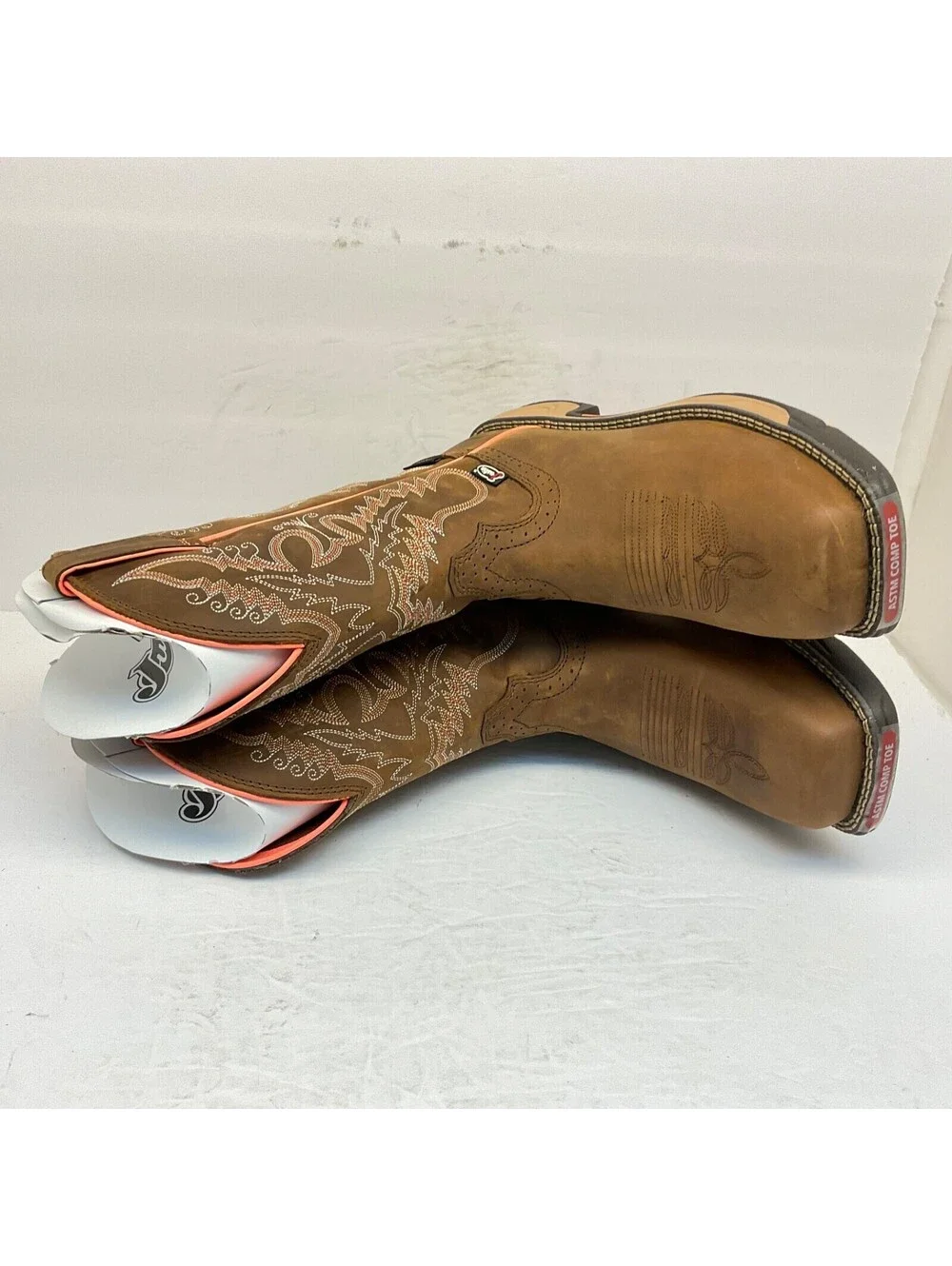 Justin Women's Pull-On Rural Comp Toe Western Boots SE4357 Chocolate Size 11B